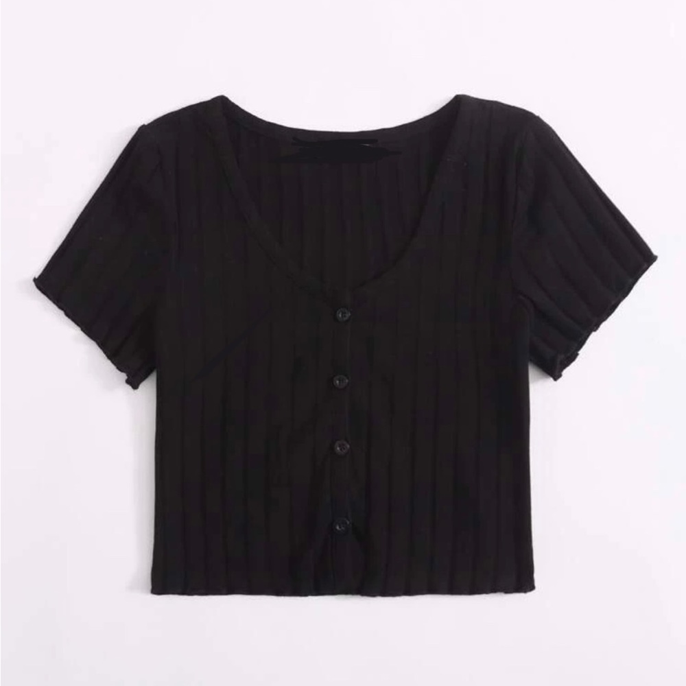 Button Up Short Sleeve Cardigan Top
